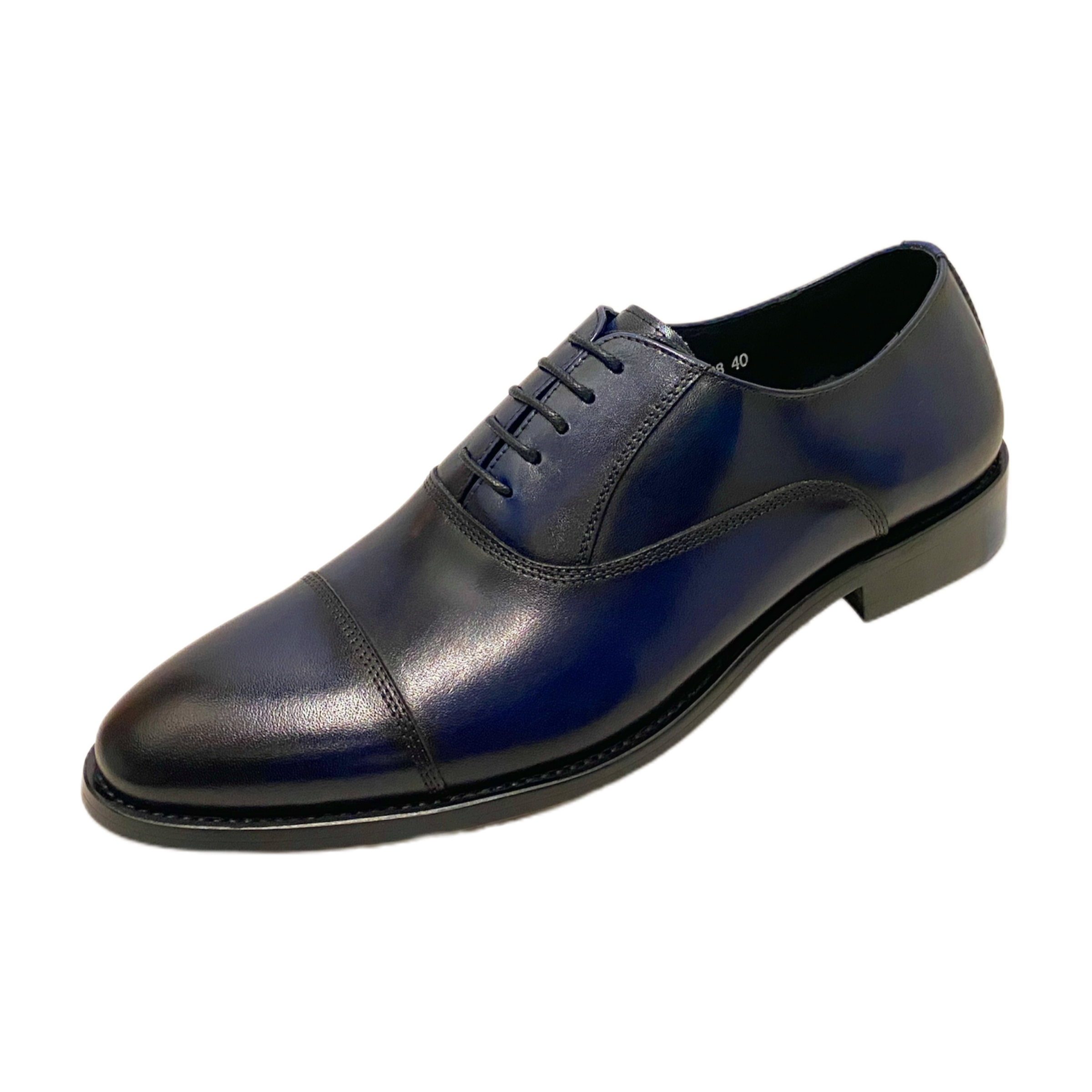 Revic 男裝皮鞋 | CH-08｜藍色橫式牛津皮鞋