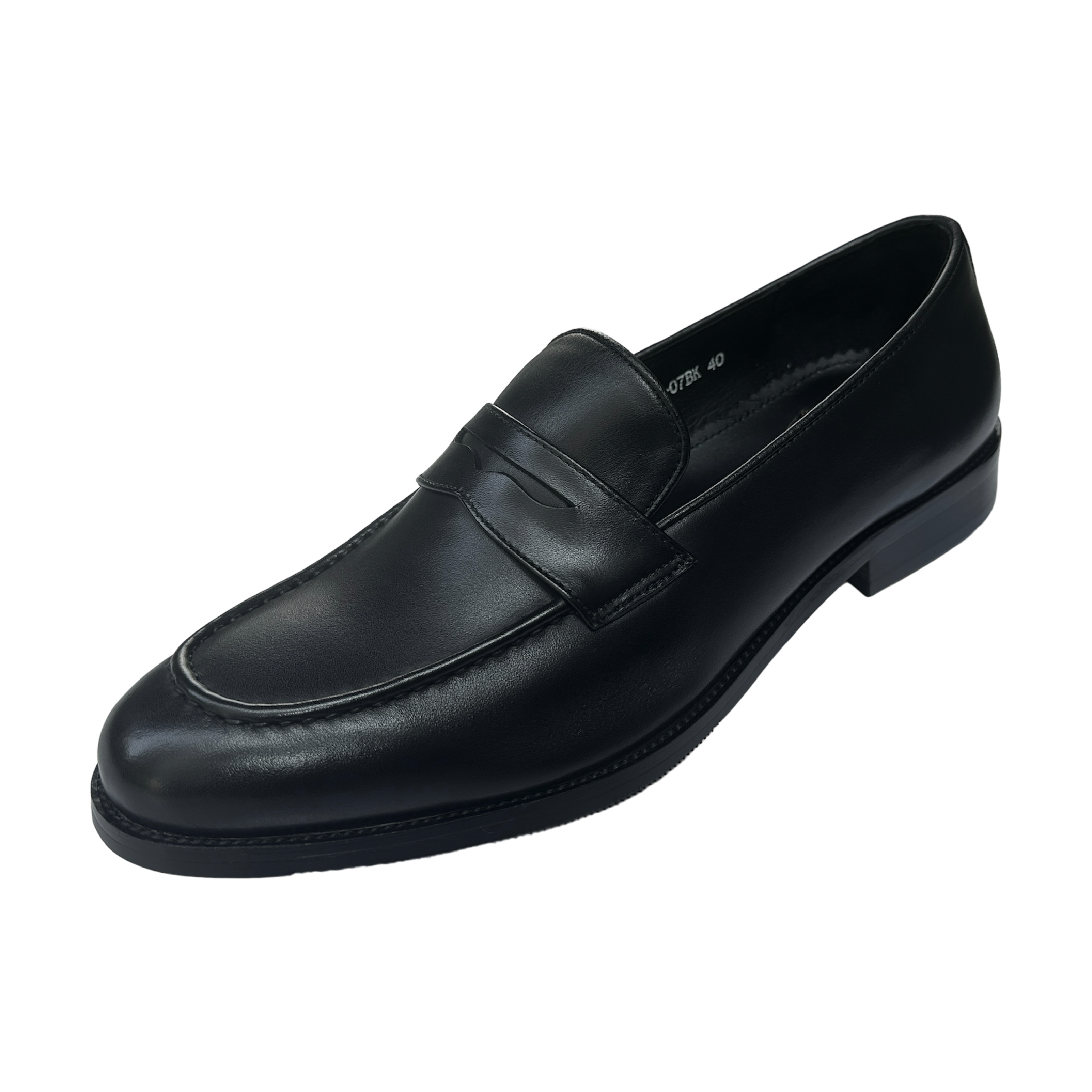 Revic 男裝休閒皮鞋 | CH-07BK｜黑色牛皮樂福皮鞋