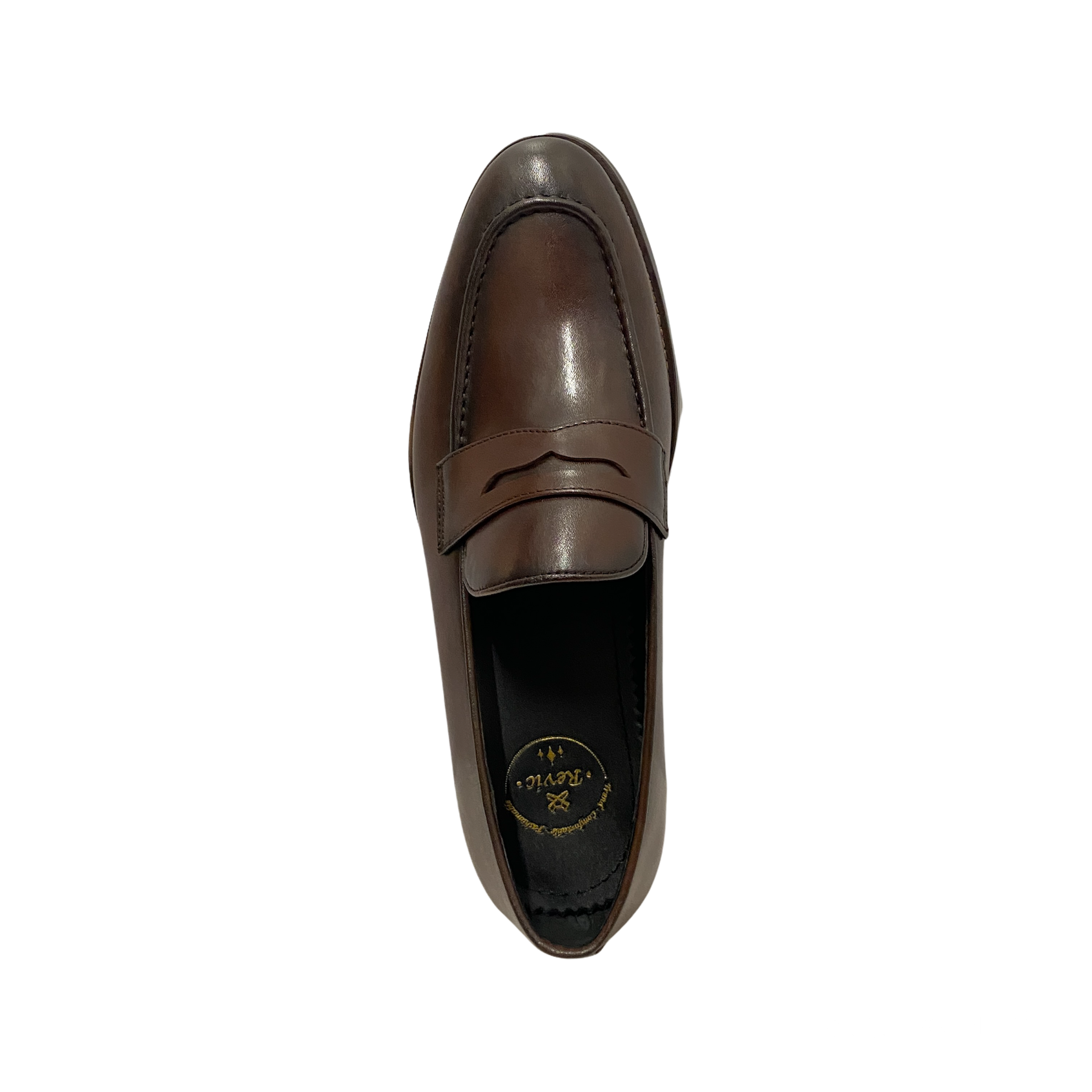 Revic 男裝休閒皮鞋 | CH-07｜深啡色樂褔皮鞋