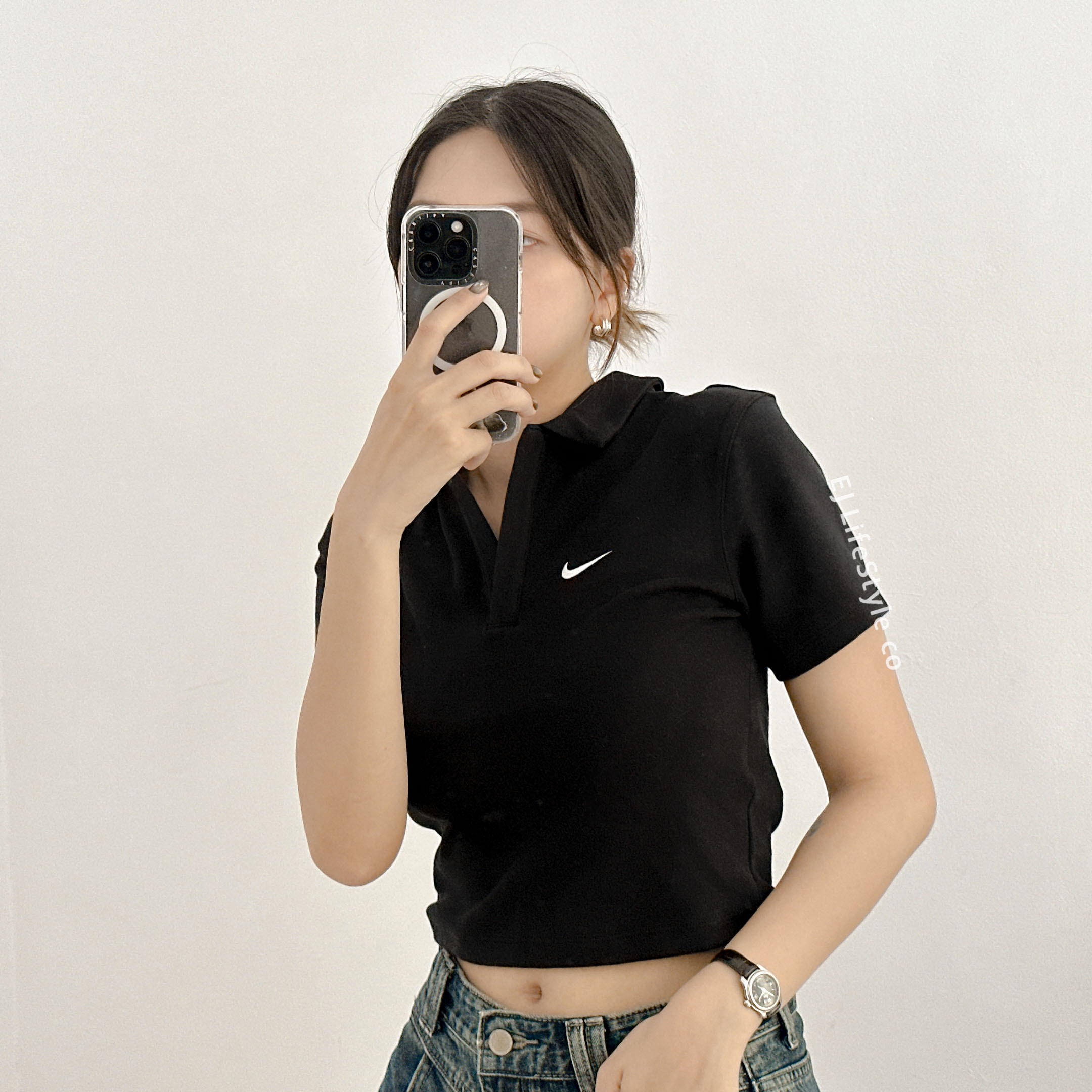 NIKE  ESSNTL POLO 翻領 V字 短版 短T 短袖 米白 DV7885-104 白色 DV7885-133 黑色 DV7885-010 / 調貨