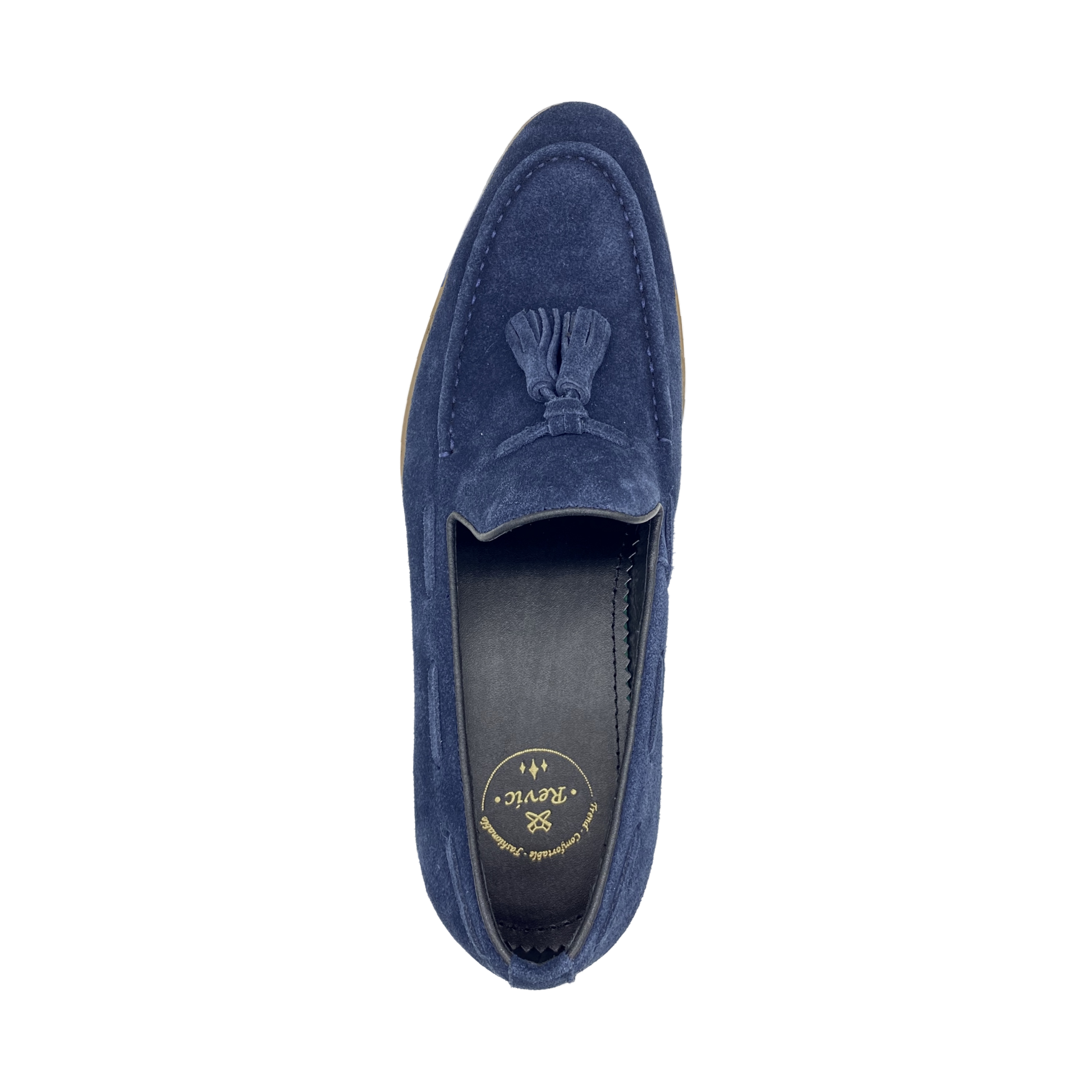 Revic 男裝休閒皮鞋 | CH-03N｜海軍藍樂褔皮鞋