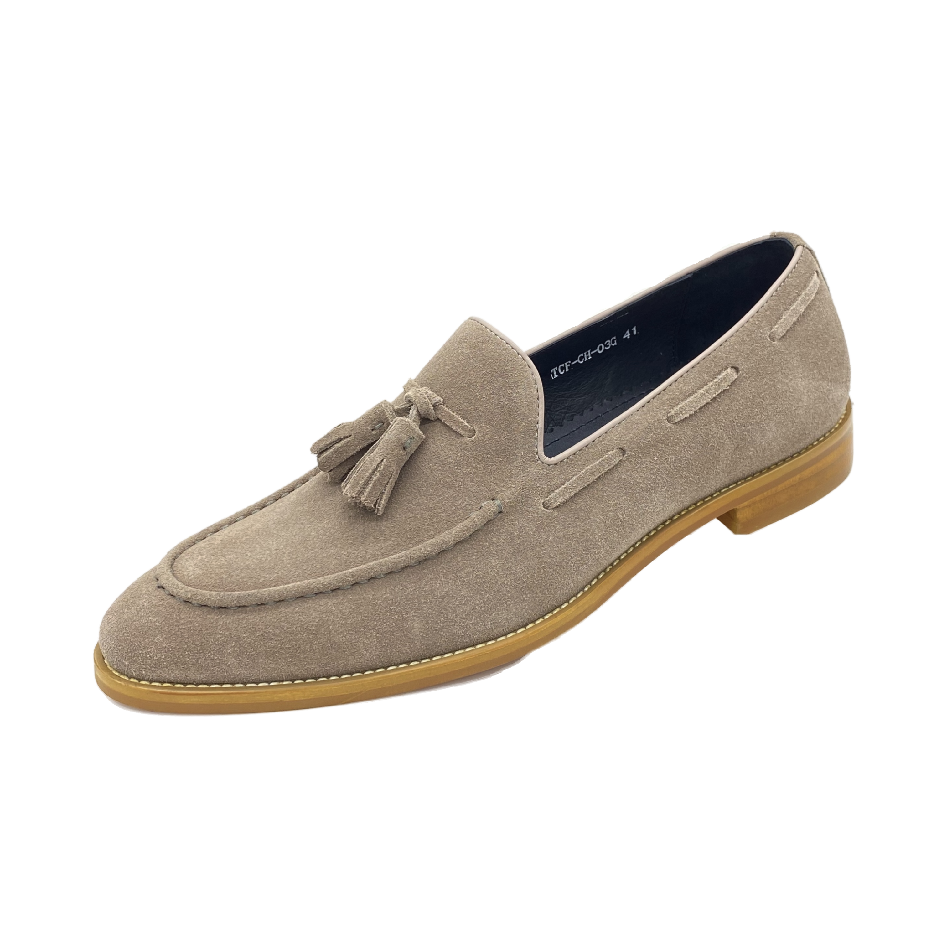 Revic 男裝休閒皮鞋 | CH-03G｜卡其色樂褔皮鞋