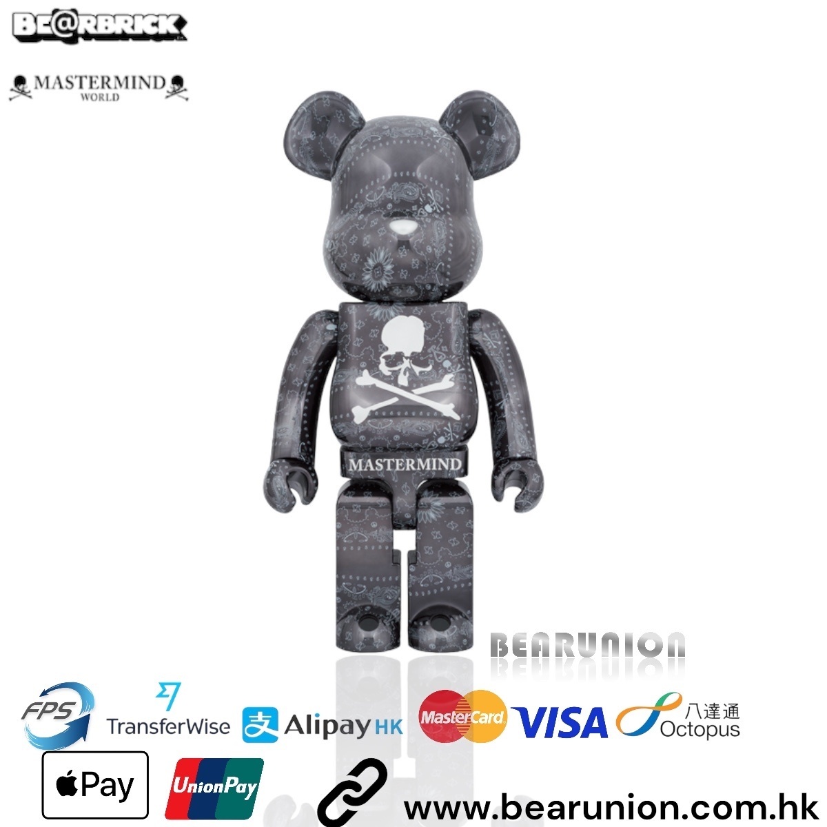 Bearbrick 1000% MASTERMIND WORLD BANDANA