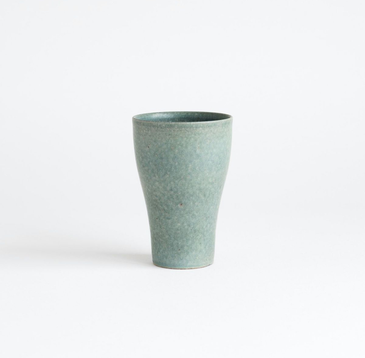 明山窯 TEIBAN WARE 啤酒杯 淡青磁｜信樂燒