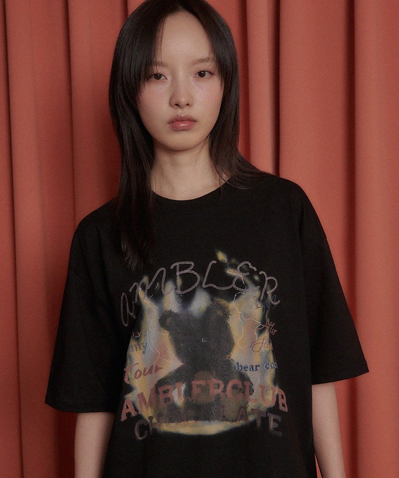 預訂｜AMBLER Bear in flames T-shirt (2 COLOR)