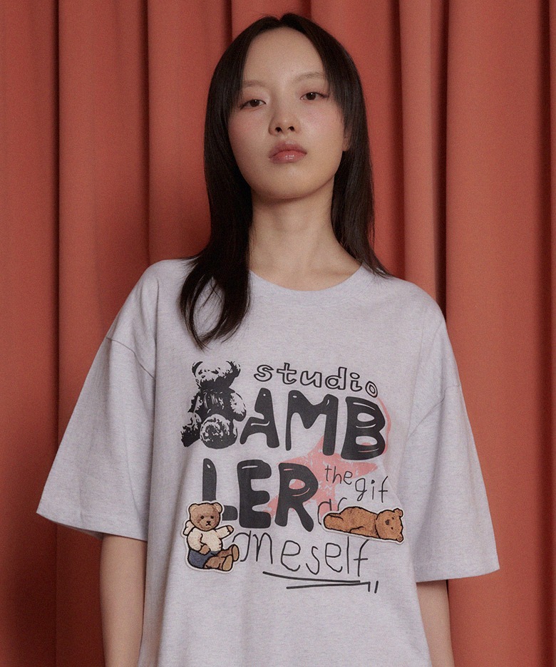 預訂｜AMBLER Bear Patch T-shirt (2 COLOR)