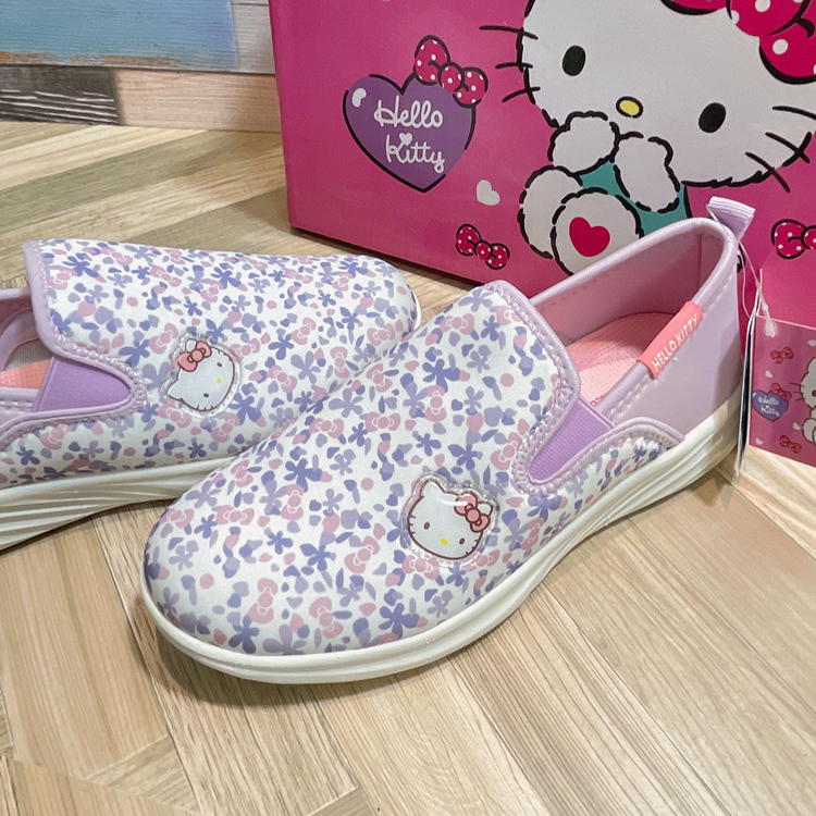 [現貨] 23191-KT Sanrio Hello Kitty 小碎花懶人鞋 #SC23-723221 紫色