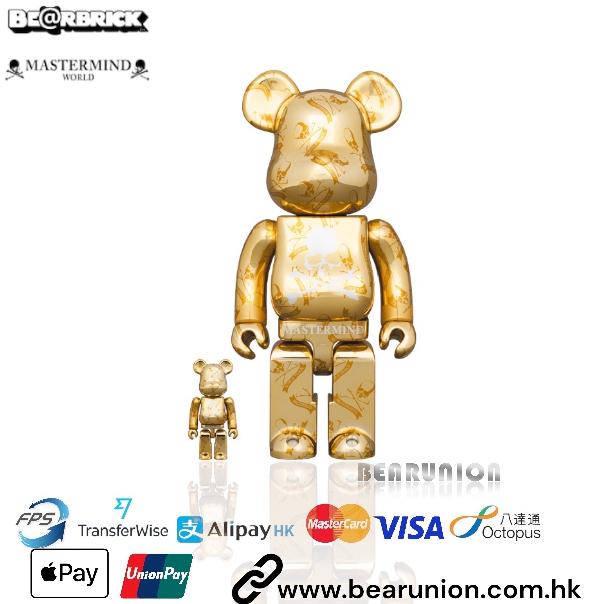 🎏預訂🎏Bearbrick 400% 100% mastermind gold