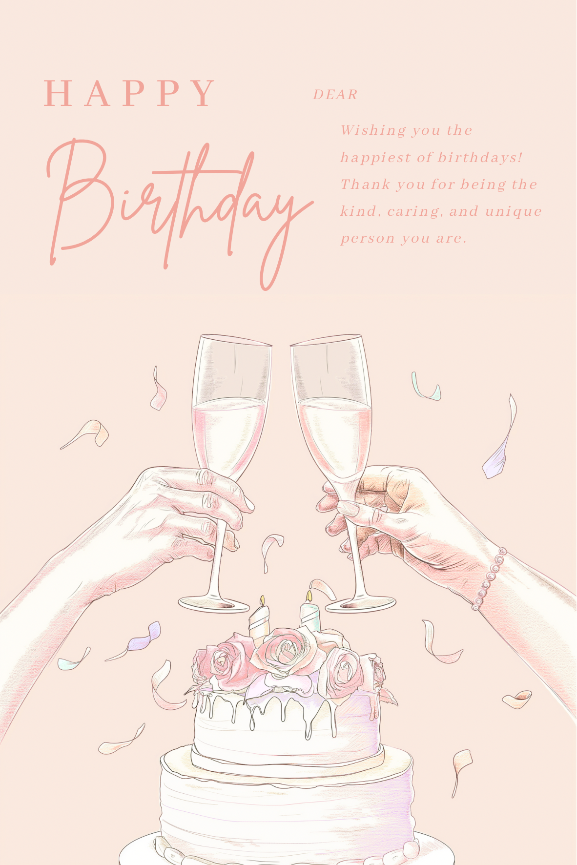 香檳生日卡 (請於結帳頁加購）