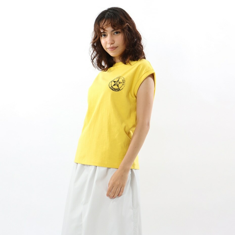 女款-CASUAL 竹節棉仿舊背心-黃色（CW-Z311-740）