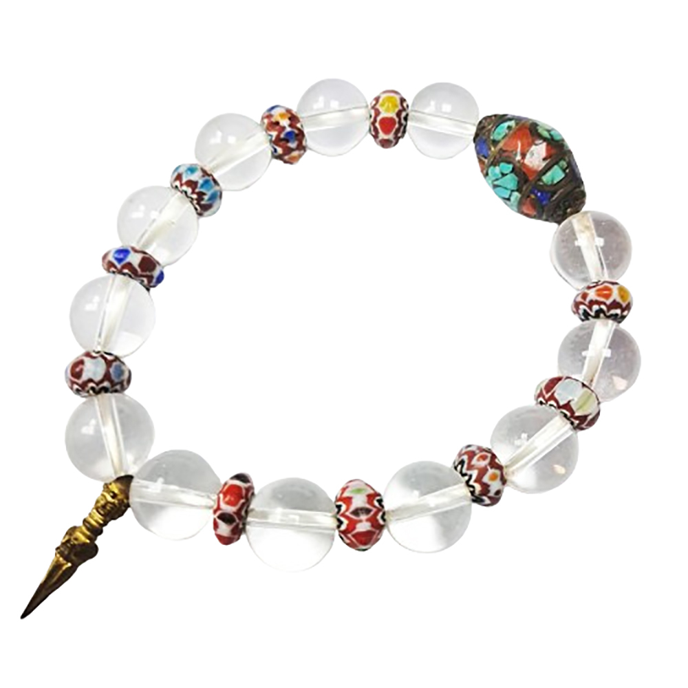 普巴杵&雪芙蘭琉璃&水晶手珠12mm【十方】128469