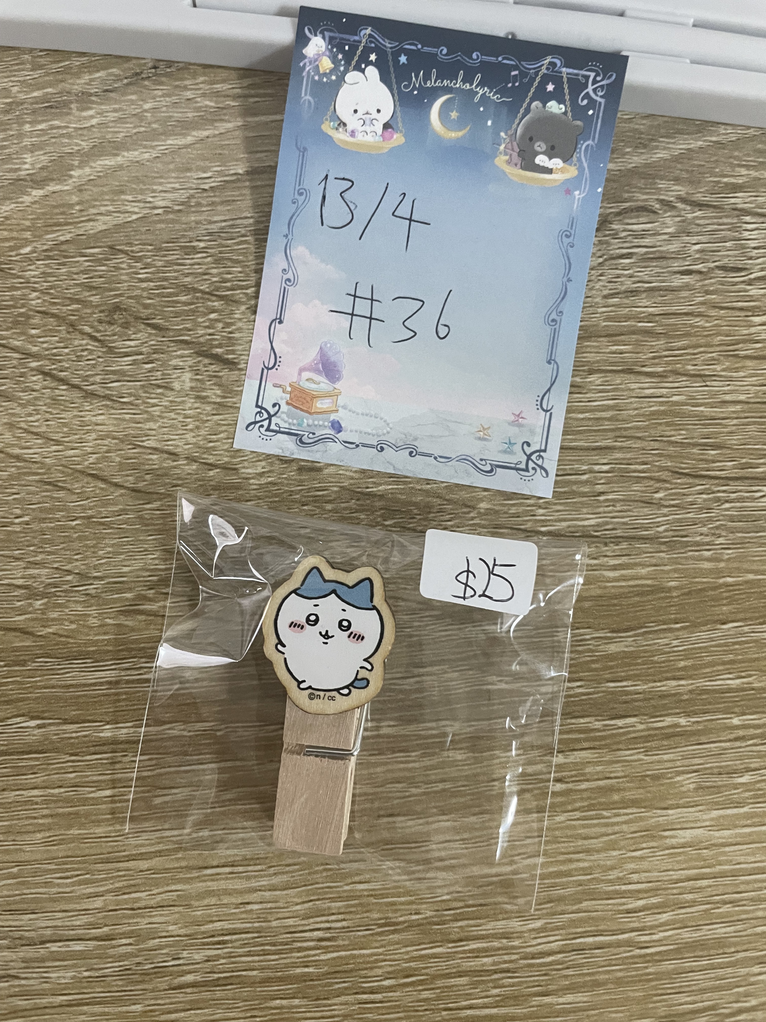 CHIIKAWA   八字貓 木夾#36