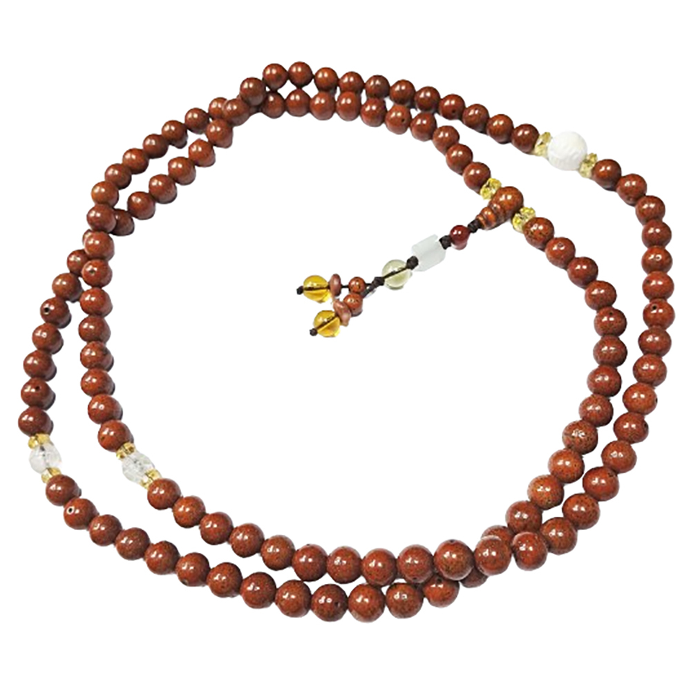 六字真言{硨磲}&老菩提108念珠9mm【十方】122074