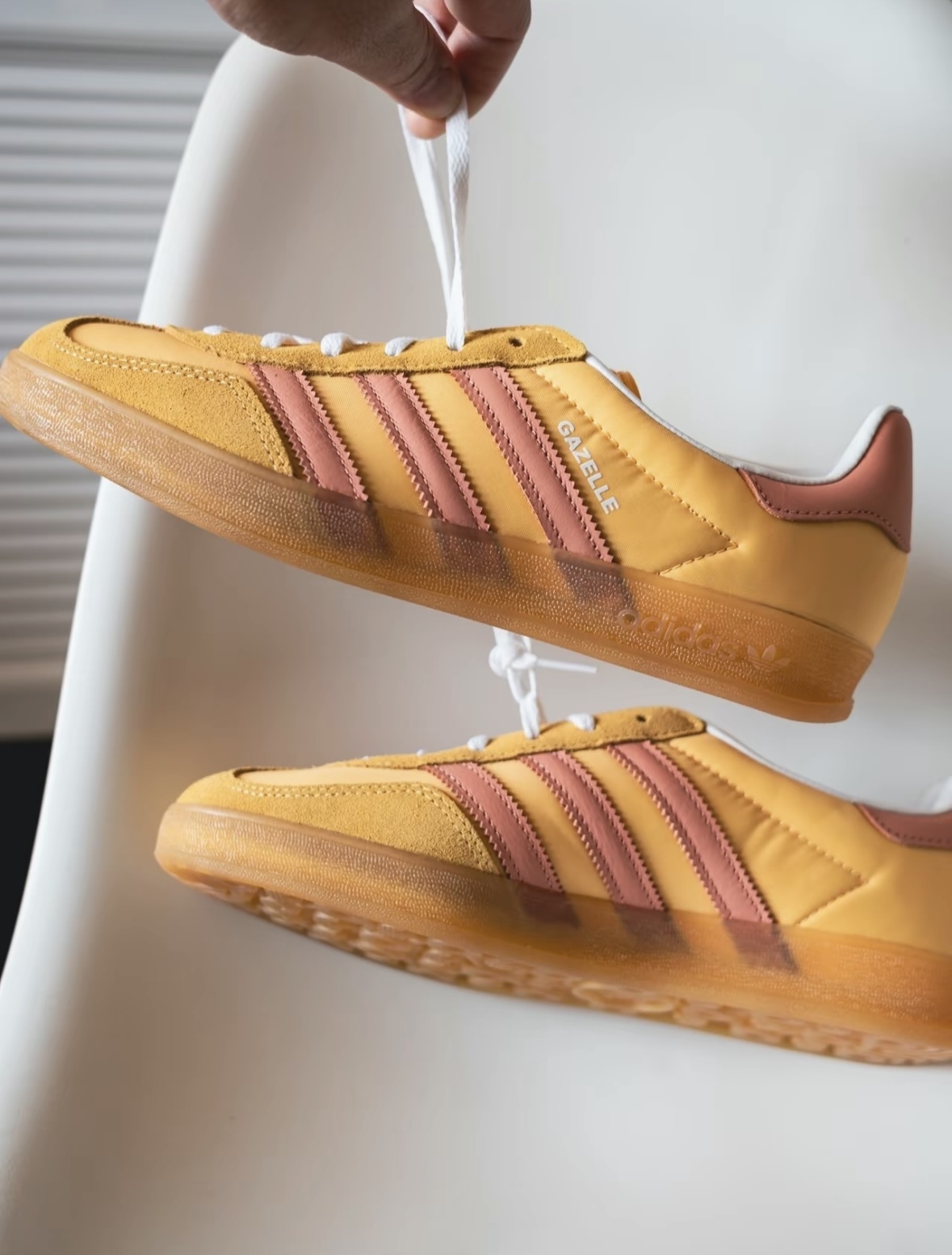 Adidas Originals Gazelle 鵝黃色 粉色 復古 德訓鞋 焦糖底 IE2959/預購