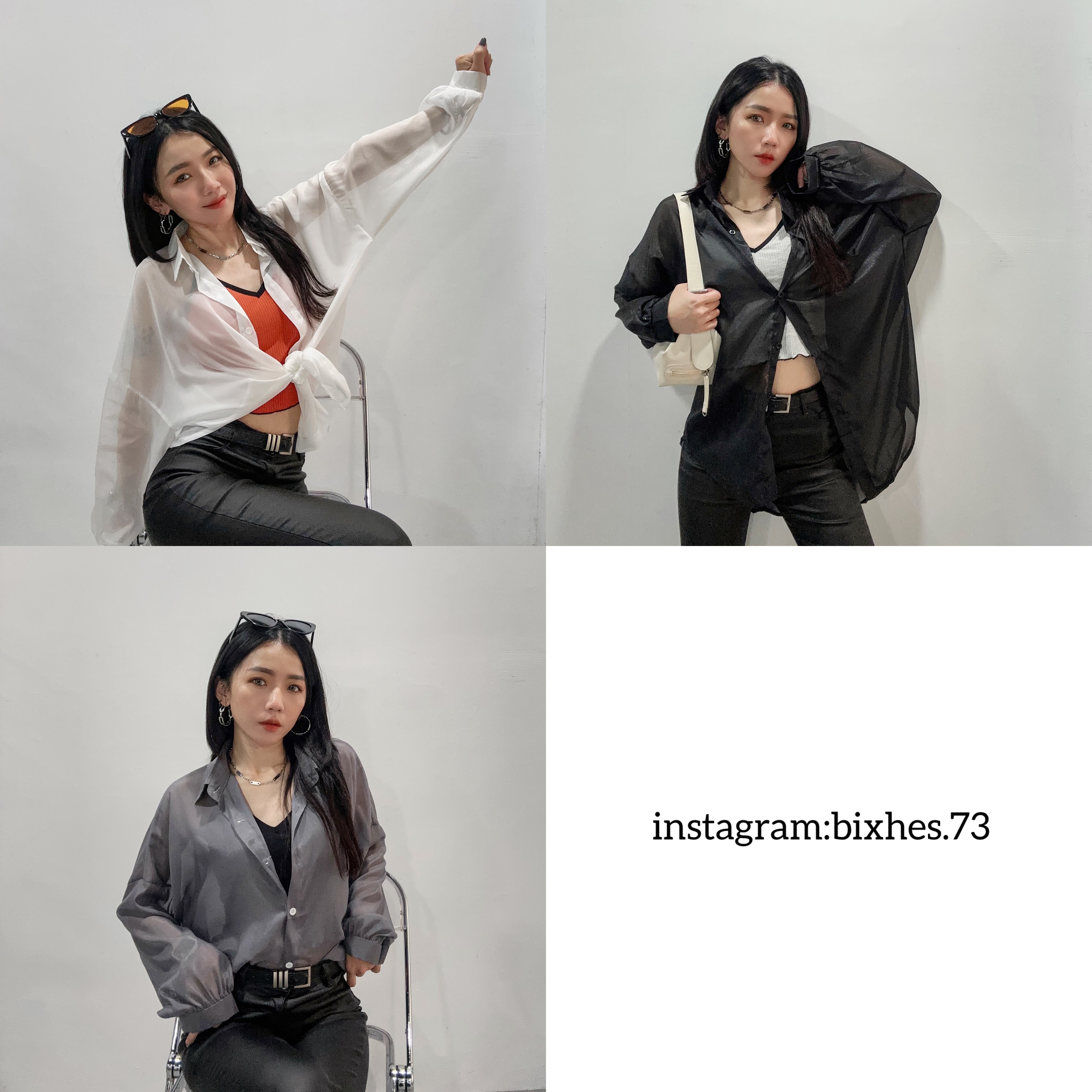 透膚寬鬆襯衫(G00017)