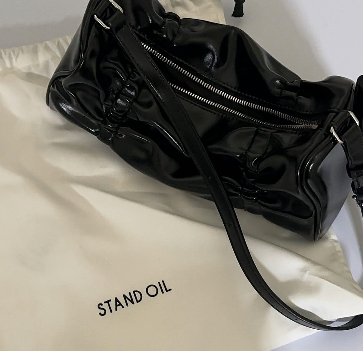 Stand Oil - Pleats Bag BLACK [IVE LIZ同款]
