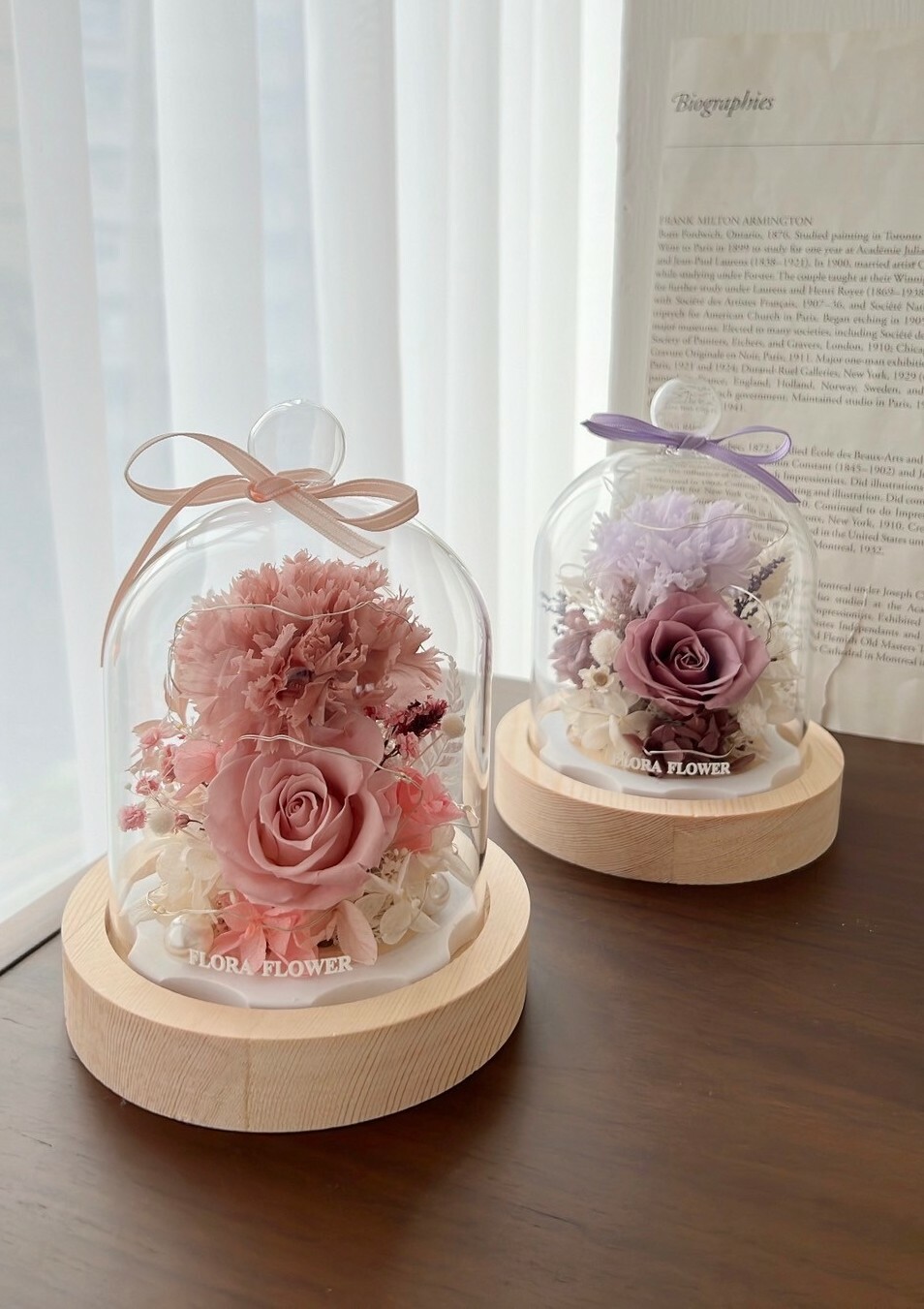 康乃馨永生花夜燈-日有小暖