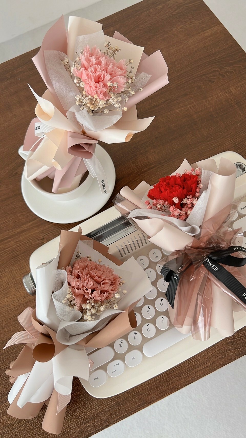 康乃馨迷你乾燥花束