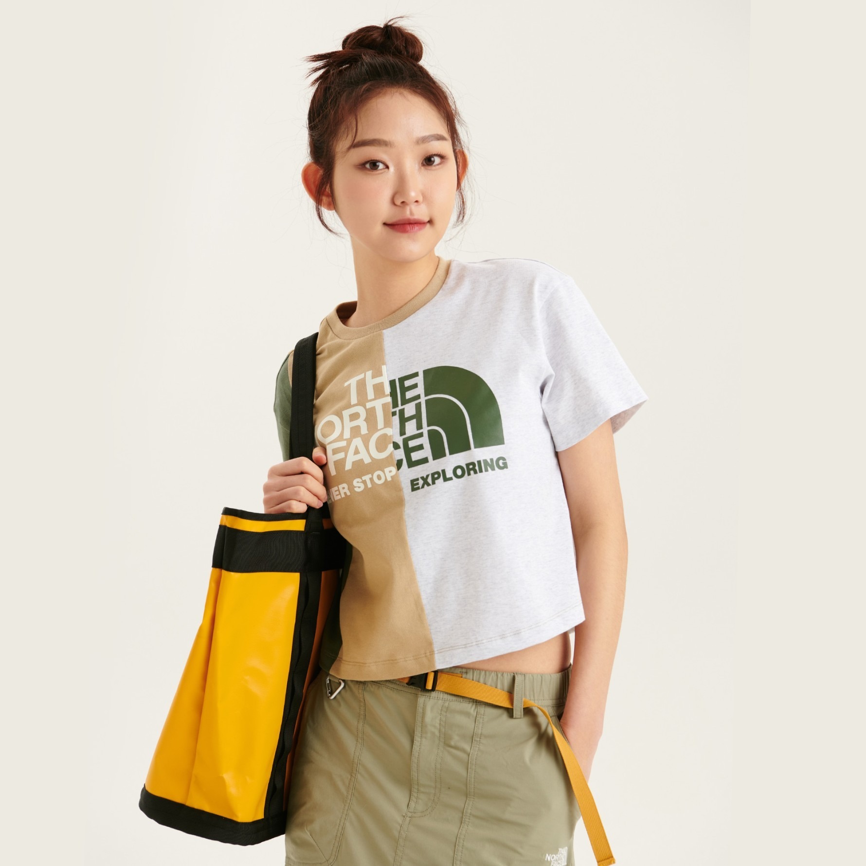 【現貨】The North Face PATCHED LANE S/S  TEE 北臉 拼接不對稱logo短tee NT7UQ13