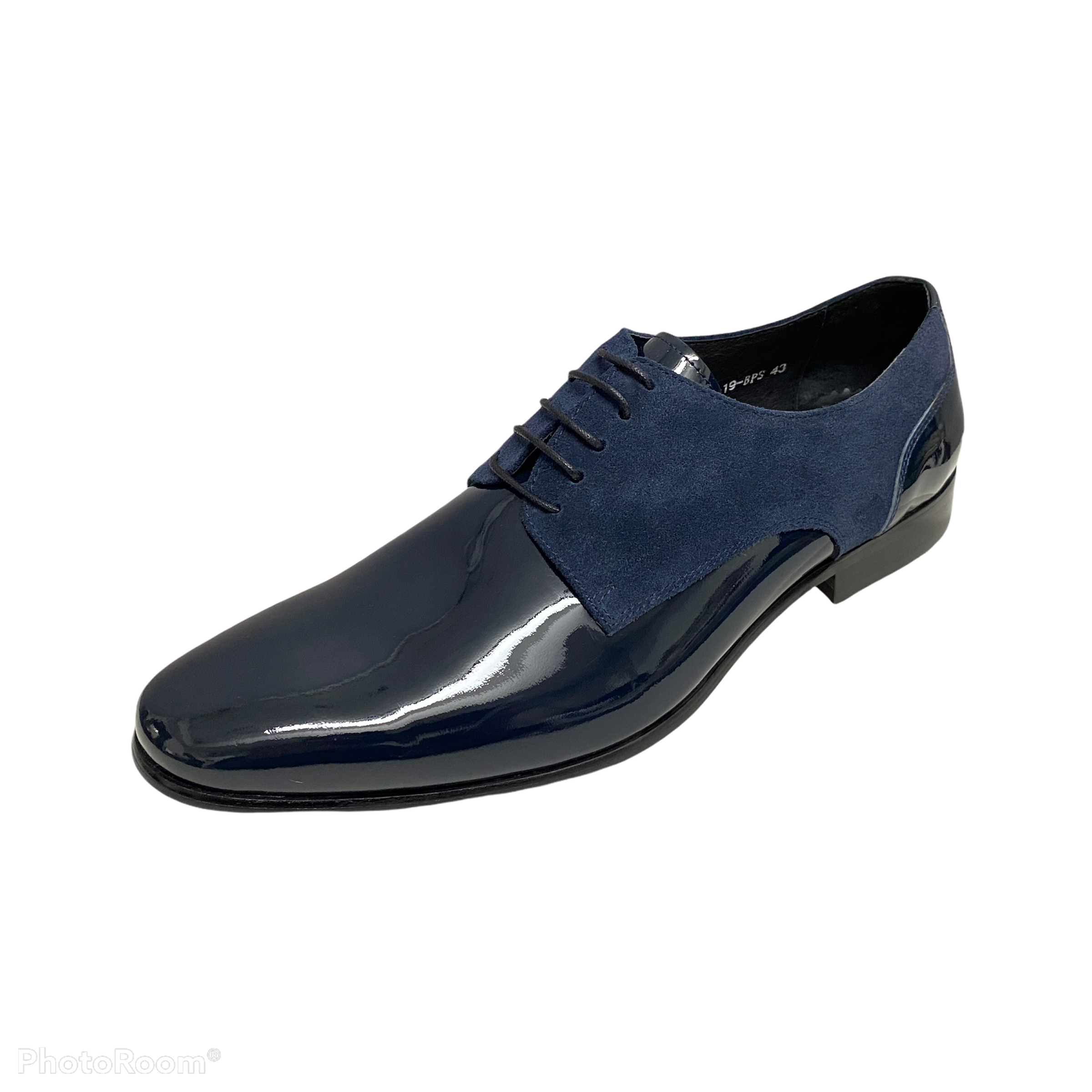 Revic 男裝皮鞋｜TCF-19BPS｜藍色素面德比皮鞋