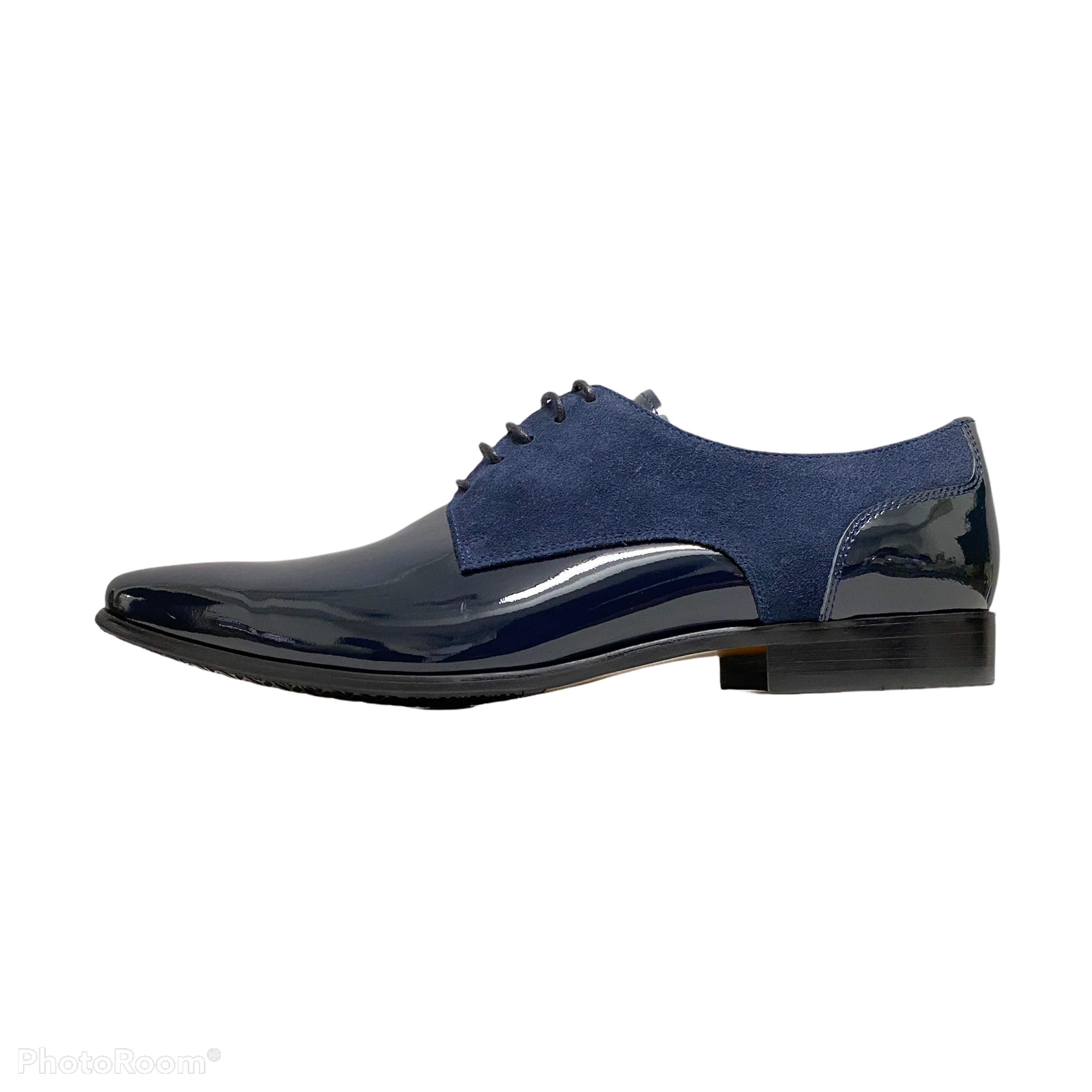 Revic 男裝皮鞋｜TCF-19BPS｜藍色素面德比皮鞋