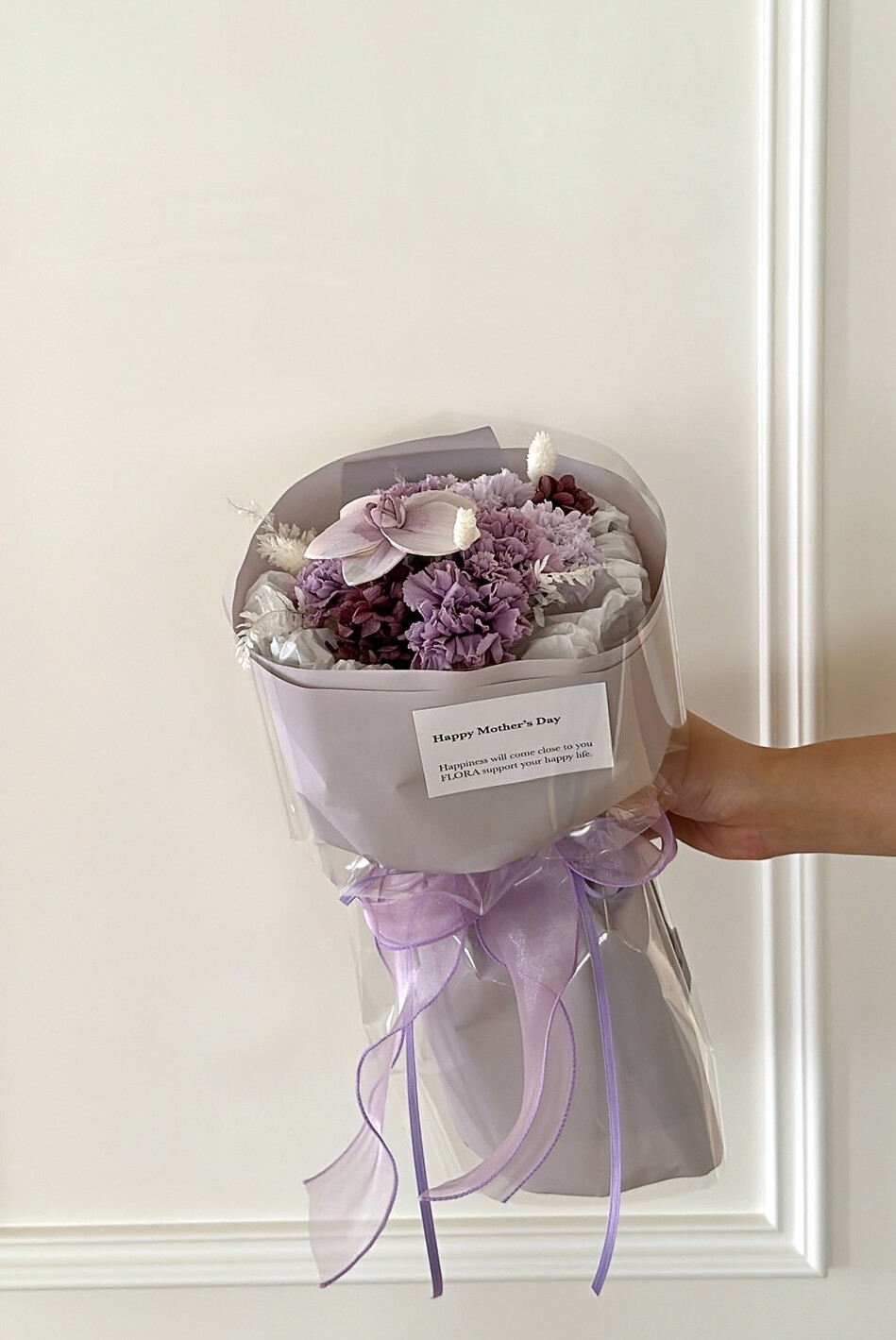 母親節康乃馨圓包裝花束