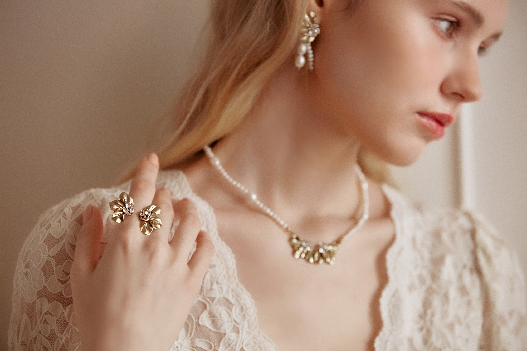 黃銅飾品,黃銅,花草,氣質,仙女,戒指,華麗,可調式