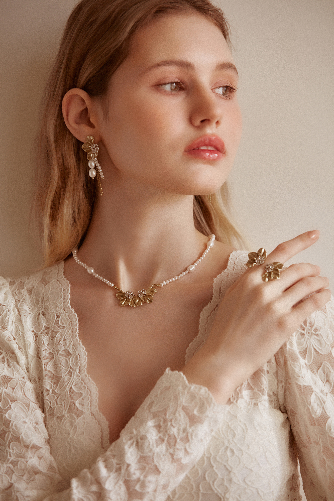 黃銅飾品,黃銅,花草,氣質,仙女,戒指,華麗,可調式