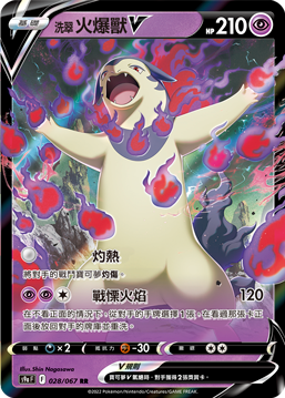 s9a 對戰地區 028/067 洗翠 火爆獸V RR
