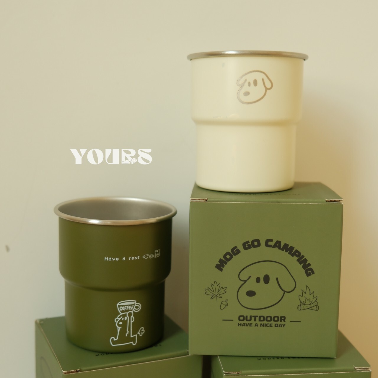 可愛小狗不銹鋼杯（3colors）