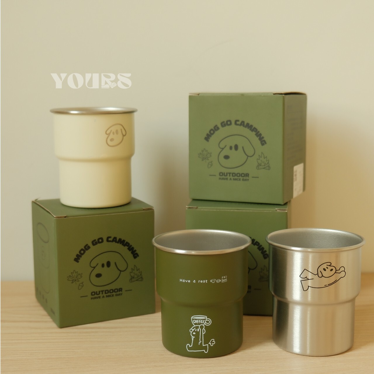 可愛小狗不銹鋼杯（3colors）