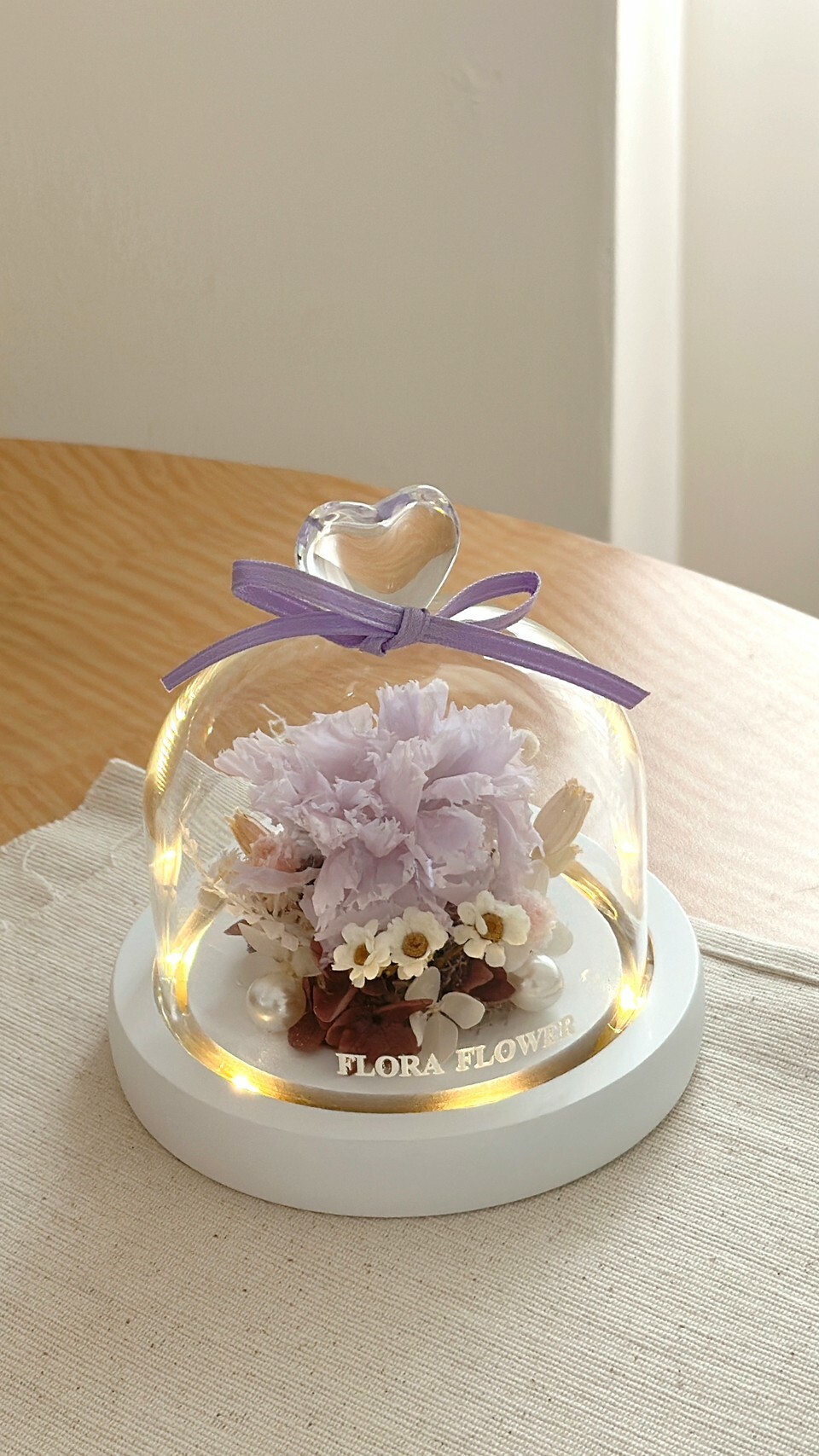 永生康乃馨心型夜燈