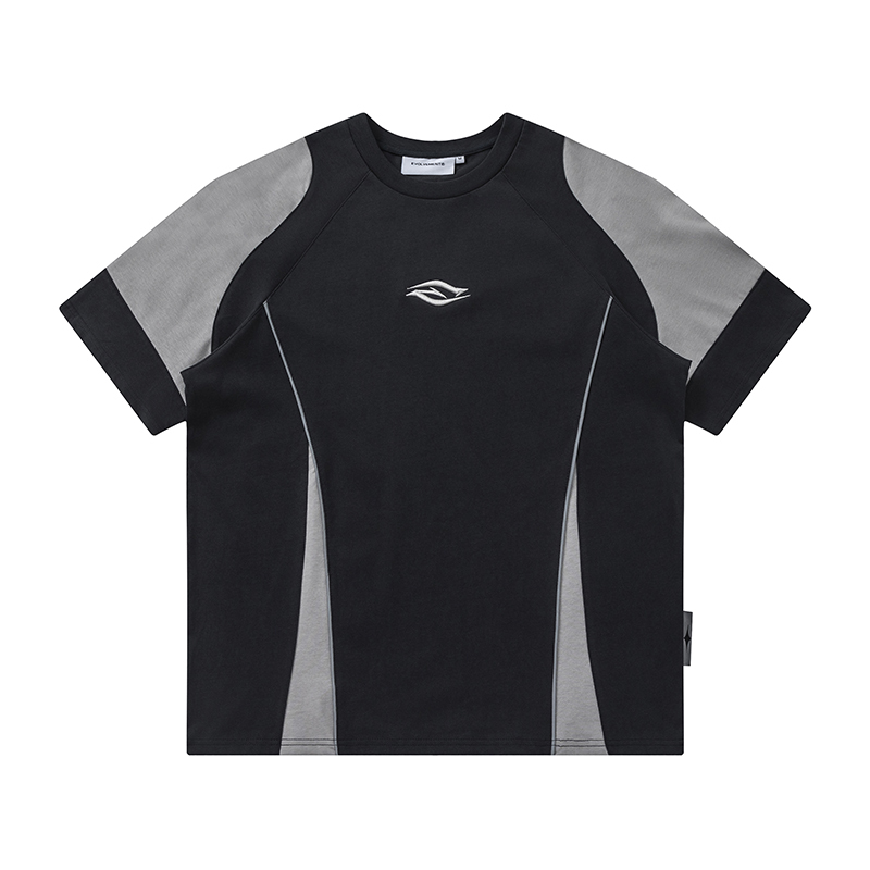 EVO賽車反光分割拼接短袖