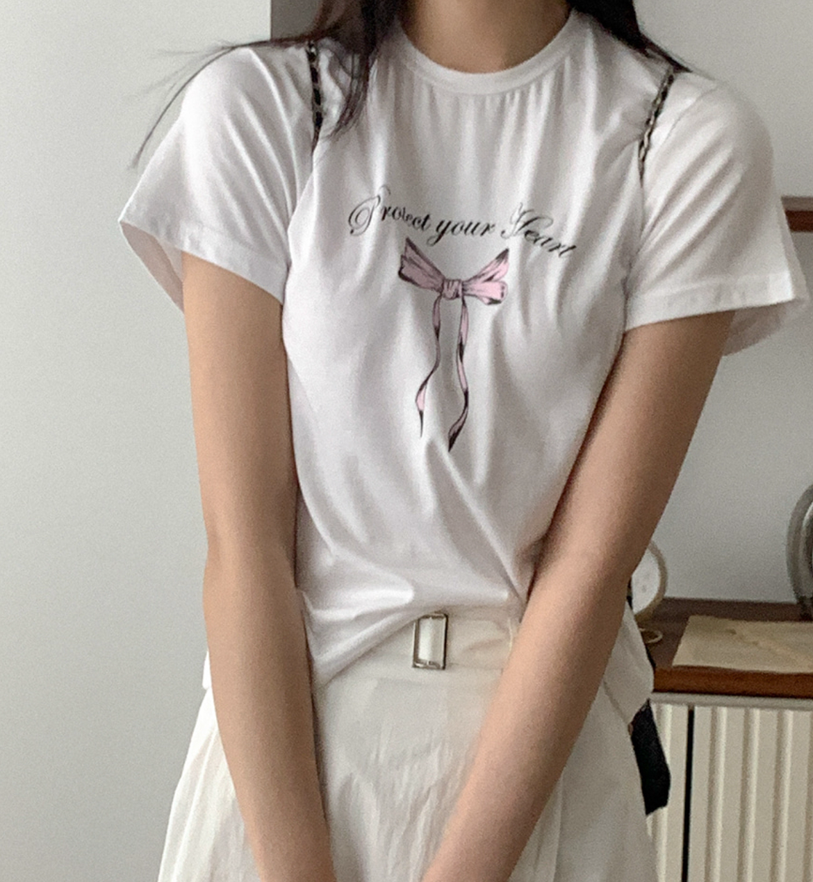 KR PROTECT RIBBON TSHIRT (WHITE)