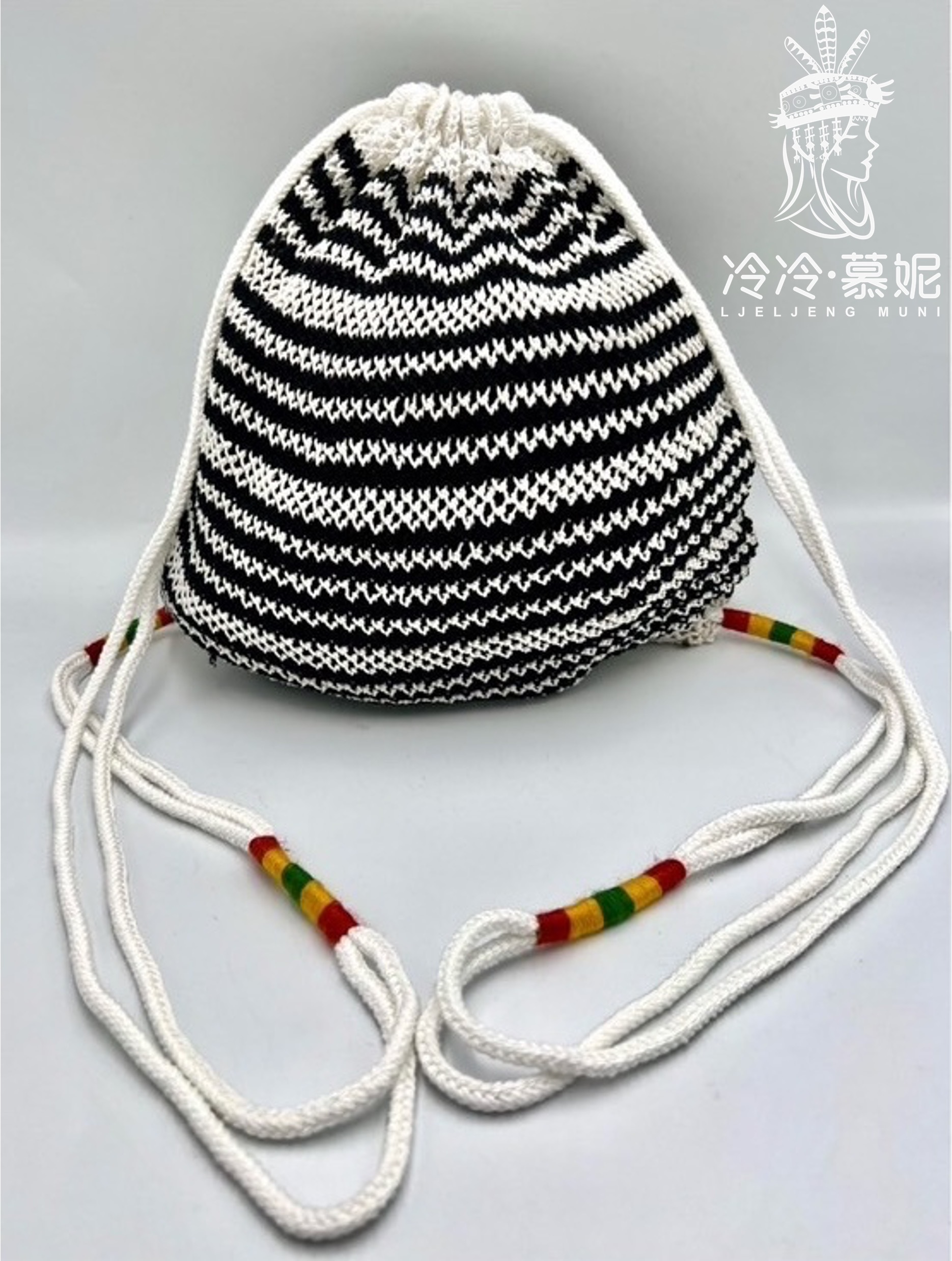 No.3手工編織束口後背包寬24.5深29.5