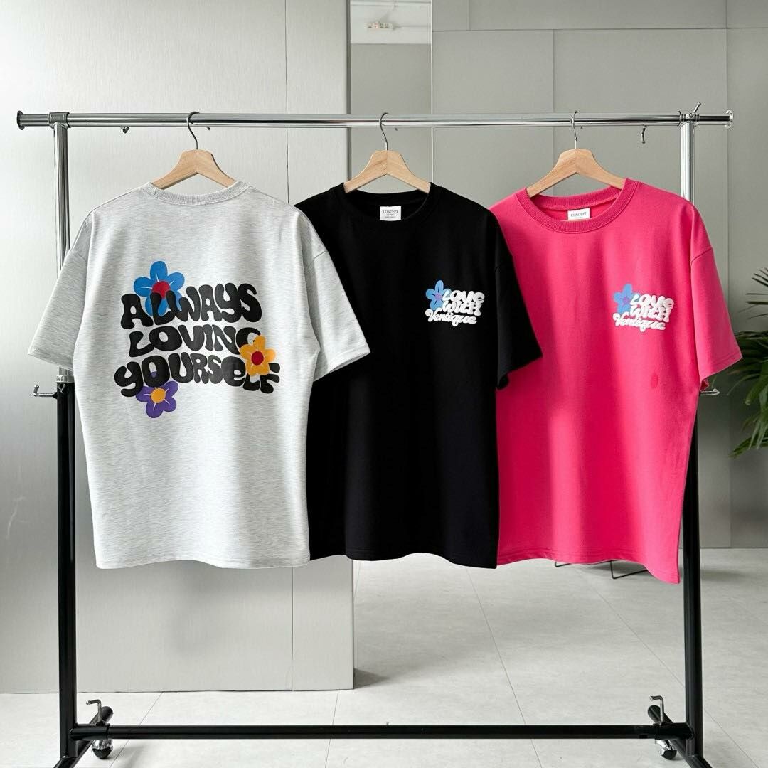 自訂款 2024 Always 發泡文字花朵 短tee 80582