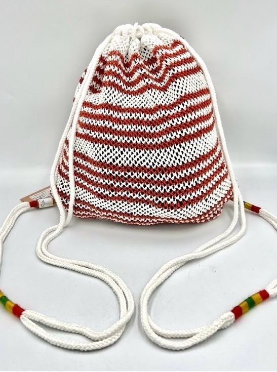 No.1手工編織束口後背包寬24.5深29.5