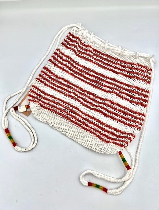 No.1手工編織束口後背包寬24.5深29.5