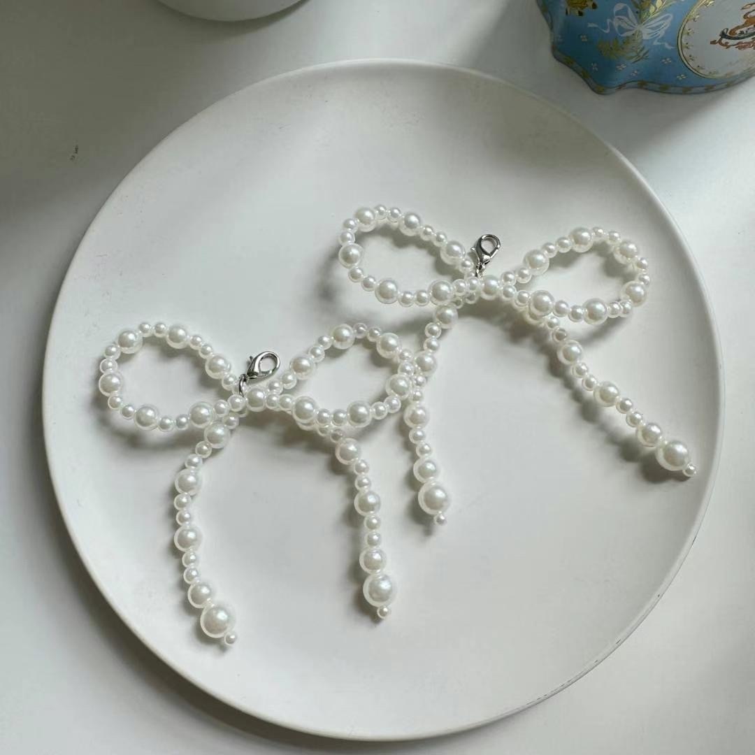 KR RIBBON PEARL SHOES ACC (B)