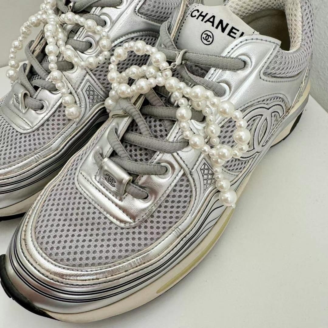 KR RIBBON PEARL SHOES ACC (B)