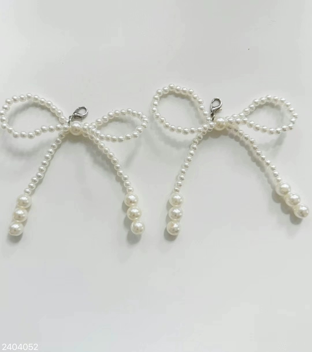 KR RIBBON PEARL SHOES ACC (C)