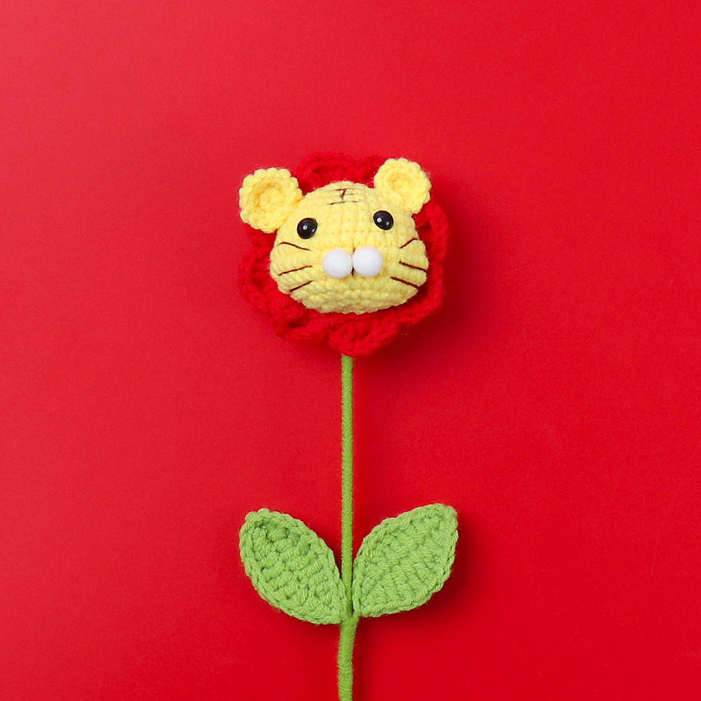 《4008》編織可愛太陽花小獅子花束