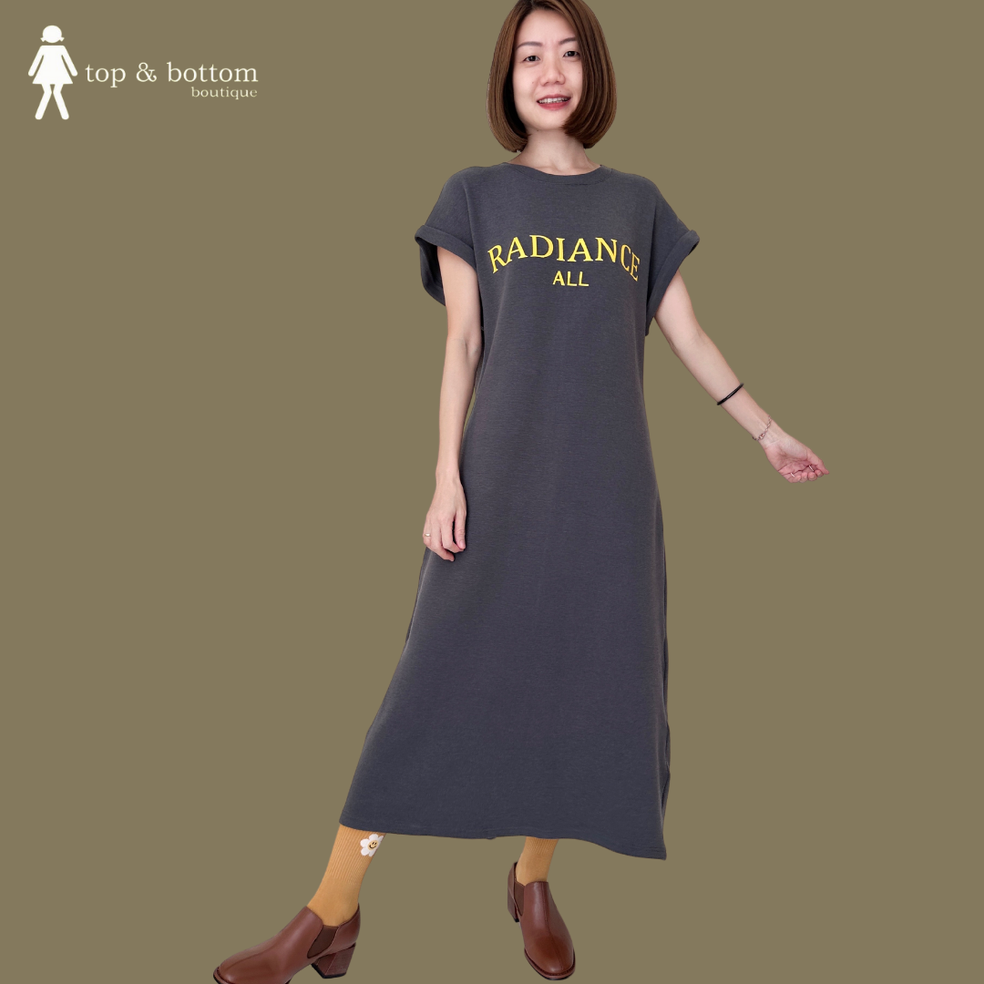 "RADIANCE" DROP SHLOUDER TEE DRESS