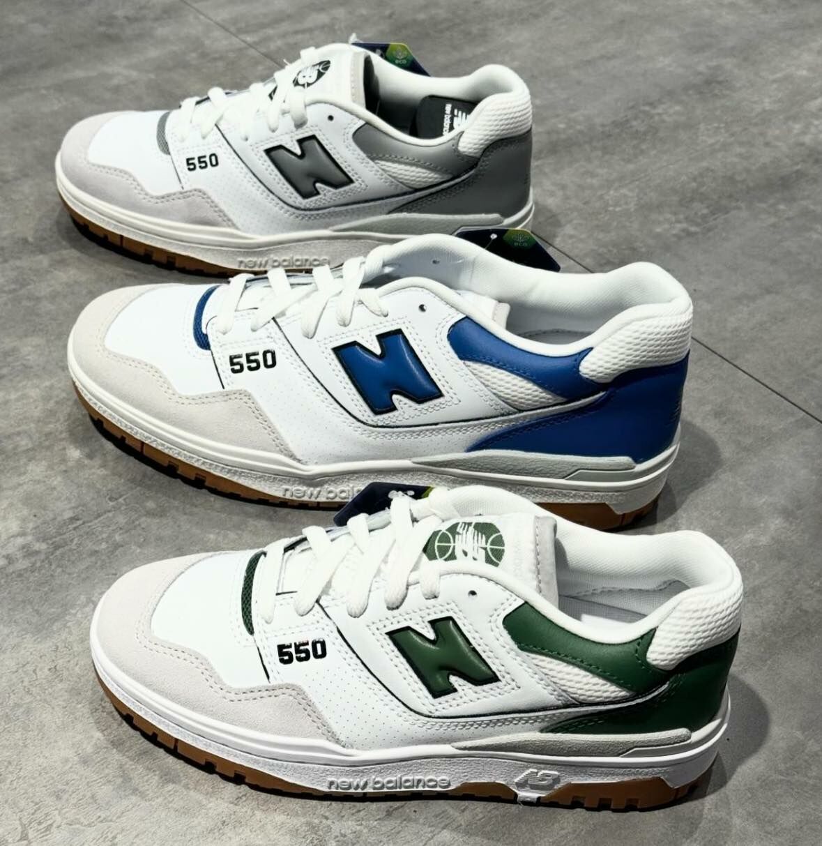 NewBalance BB550 系列 藍BB550ESA、綠BB550ESB、灰BB550ESC