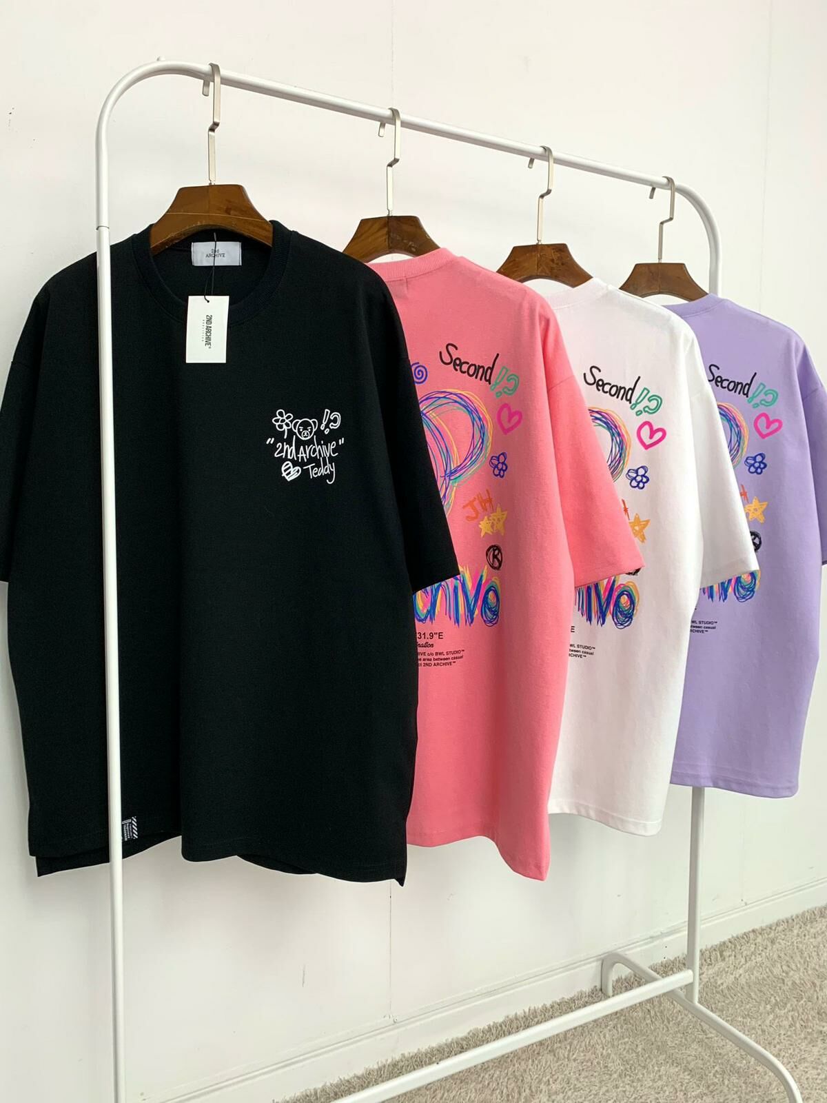 熊仔圖案英文字短袖Tee 2nd ARCHIVE-115T