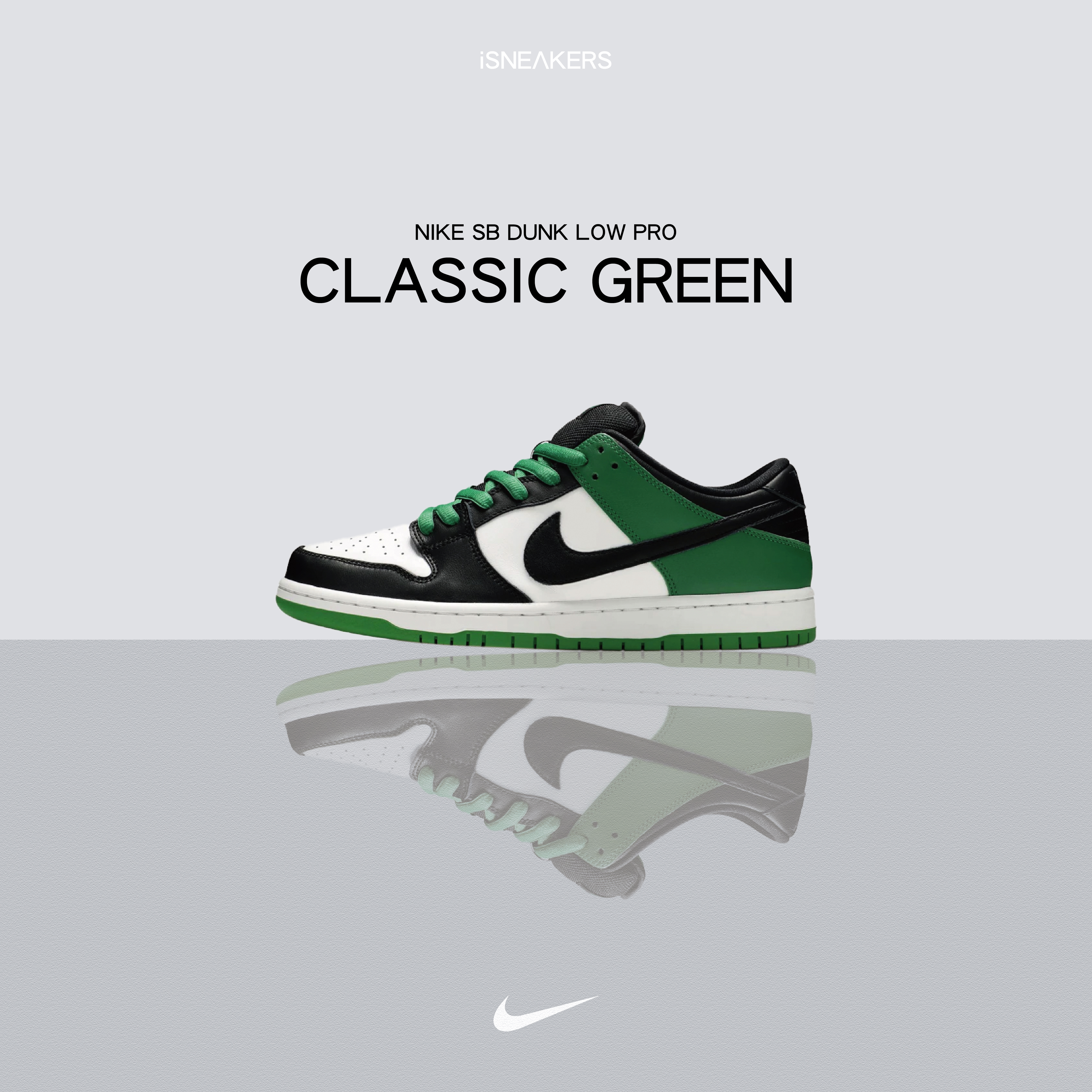 iSNEAKERS｜Nike SB Dunk Low Pro ''Classic Green'' 黑綠 賽爾提克 BQ6817-302
