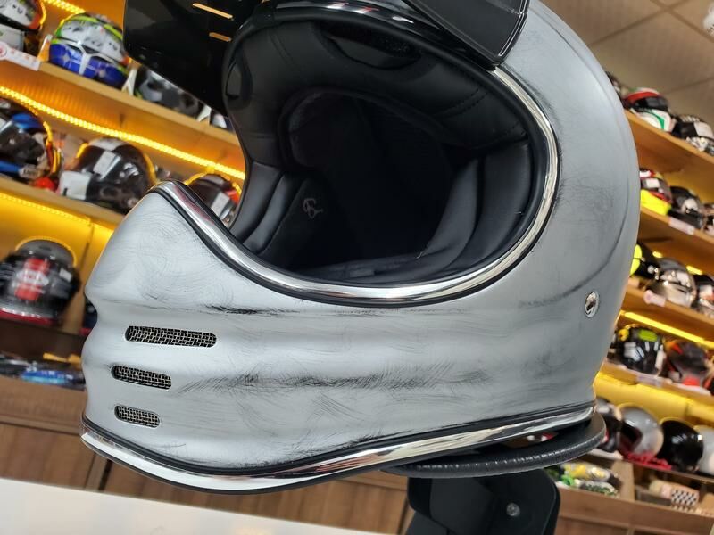 TORC T-3 彩繪 做舊 消光髮絲銀 全罩 山車帽