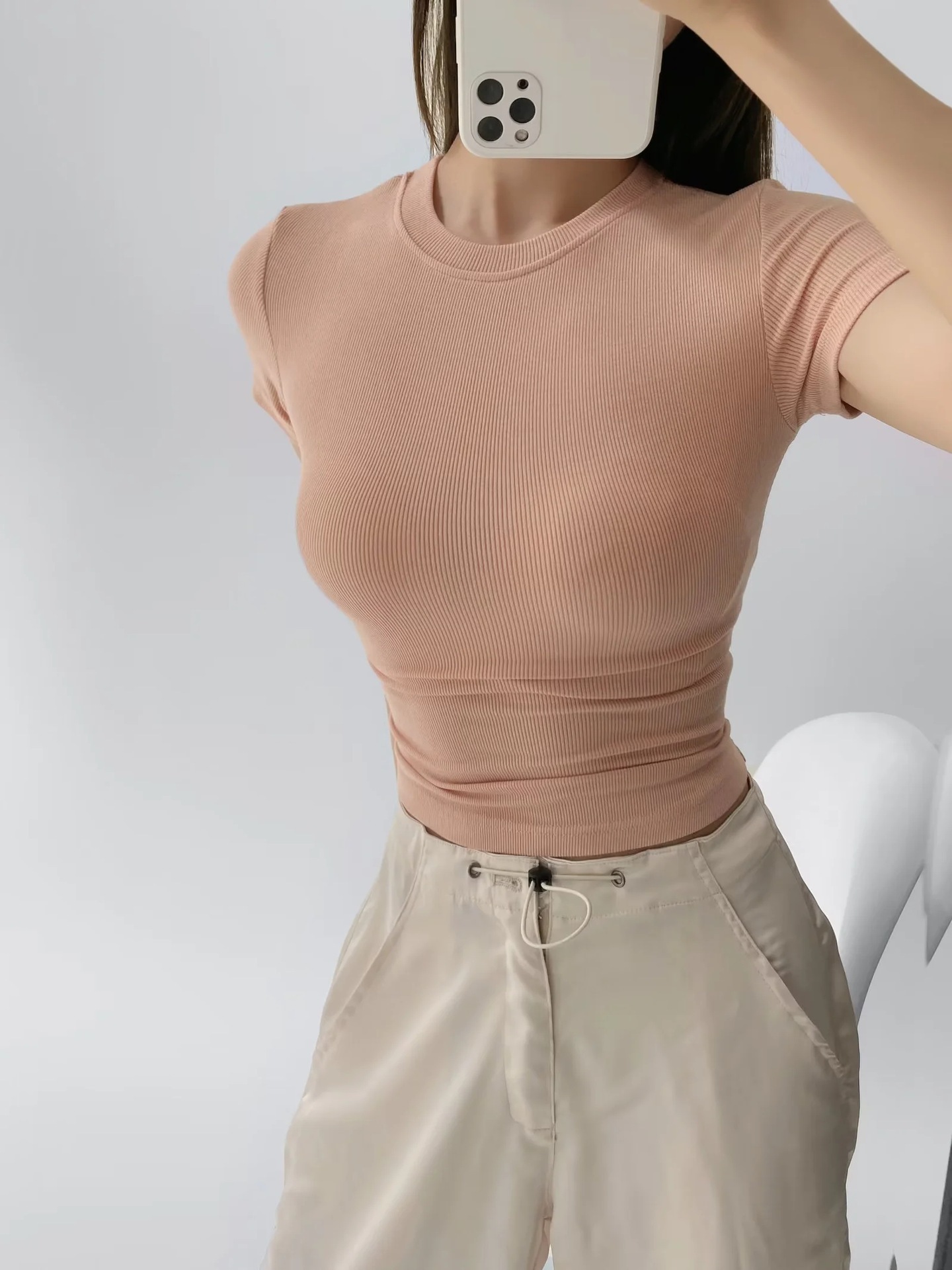 卡戴珊SKIMS 螺紋百搭T(多色)