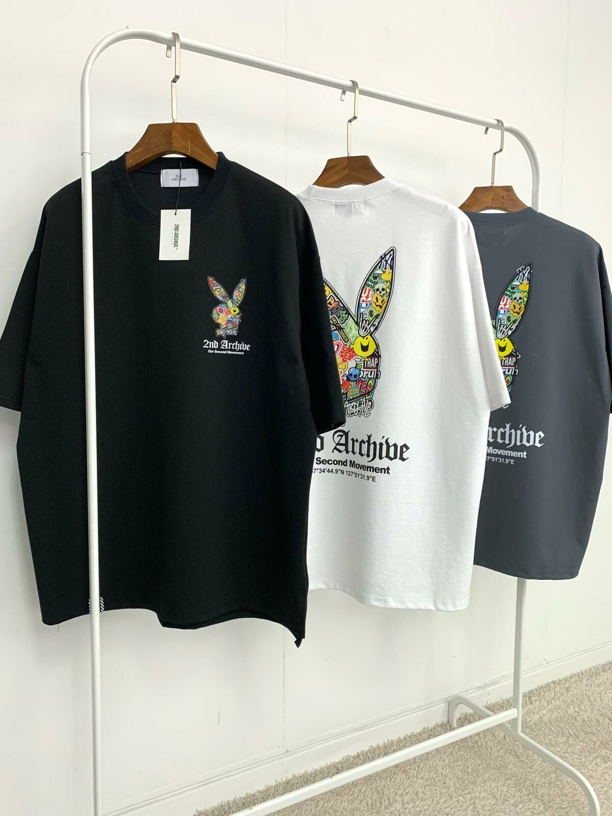 兔仔圖案英文字短袖Tee 2nd ARCHIVE-118T