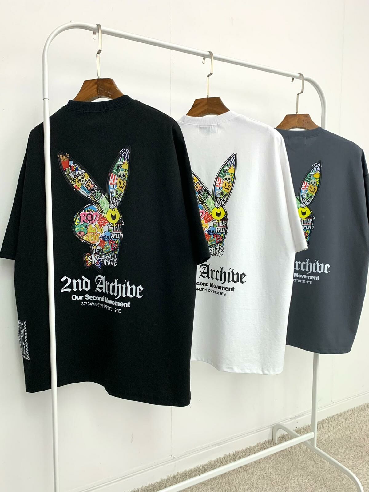 兔仔圖案英文字短袖Tee 2nd ARCHIVE-118T